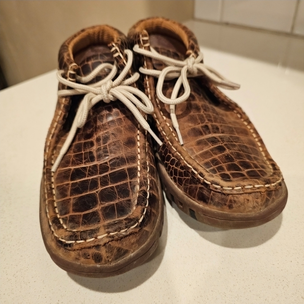 Ferrini Brown Crocodile Pattern Shoes Ferrini Brown Crocodile Pattern Shoes